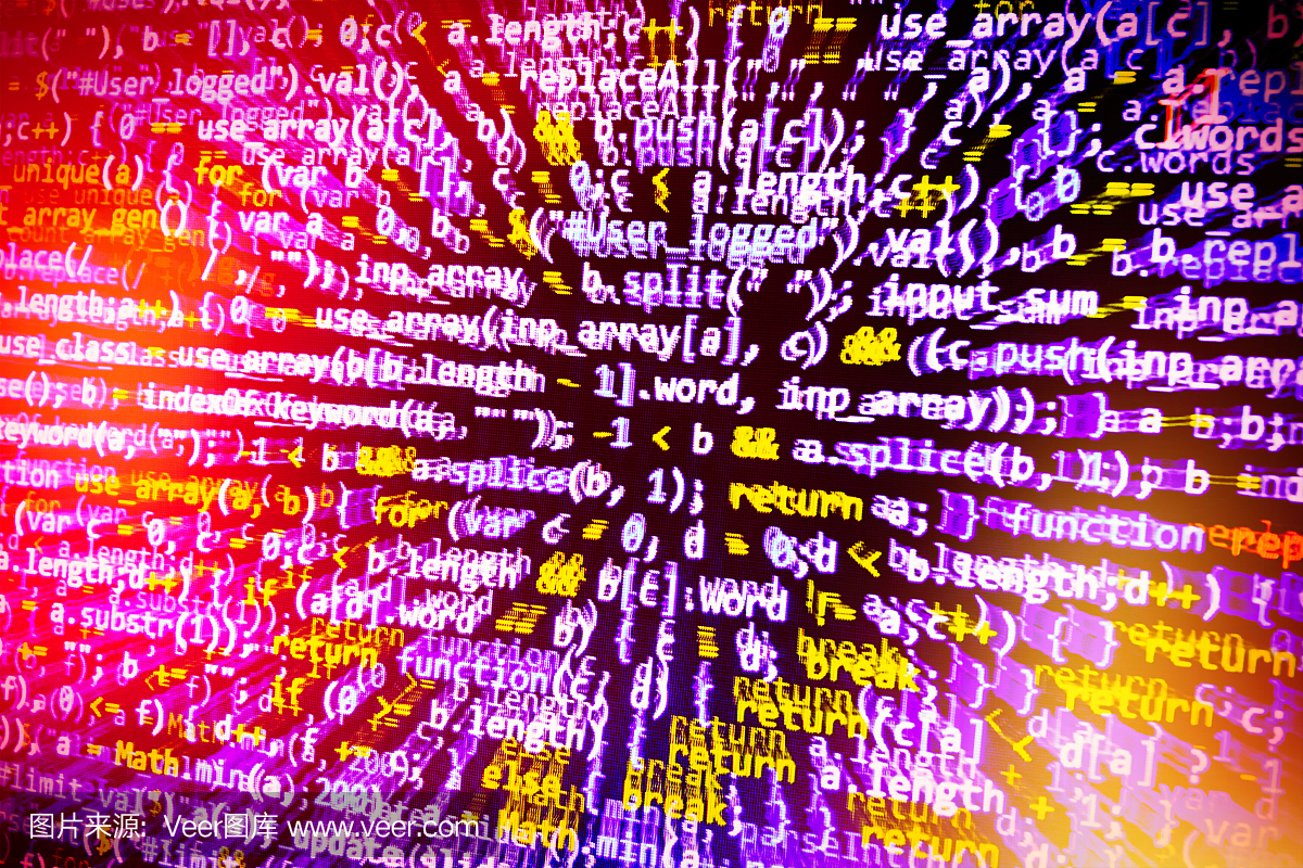 軟件開發(fā)人員編程代碼在計(jì)算機(jī)上